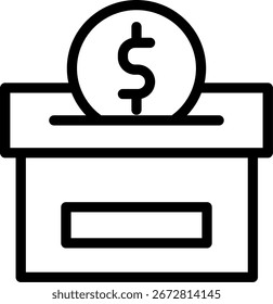 Design de vetor de ícone de linha de voto