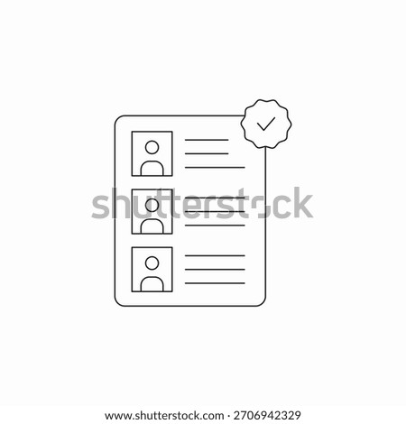 vote list check paper icon sign vector