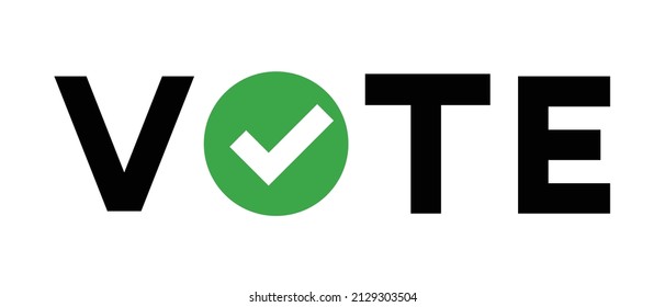 Vote Logo Check Mark Vector Stock Vector (Royalty Free) 2129303504 ...