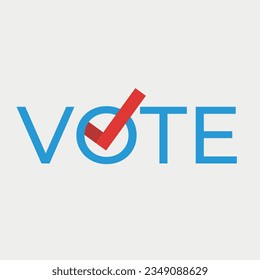 Ilustración vectorial aislada del logotipo de votación