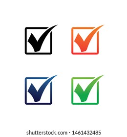 Vote logo vector, Verify Icon, Check mark icon vector