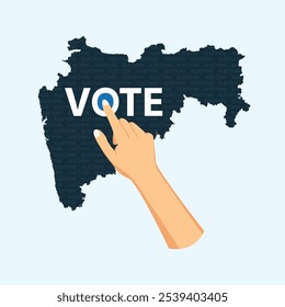 Votar Maharashtra con el mapa Ilustración