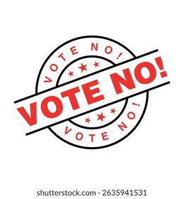 Vote No Letter Rubber Stamp Template Design