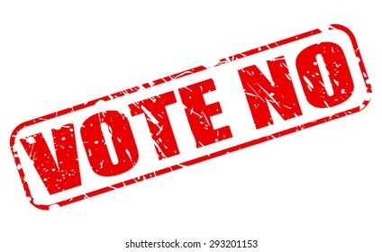 Vote No Red Stamp Text On White