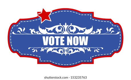 vote now - decorative banner vector