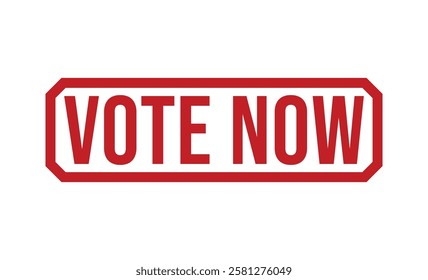 VOTE NOW Red rubber stamp on white background. VOTE NOW stamp sign. VOTE NOW stamp.