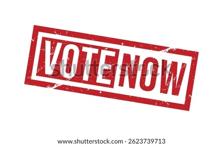 VOTE NOW rubber stamp on white background. VOTE NOW Stamp.