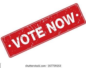 Vote Now Stamp Sign