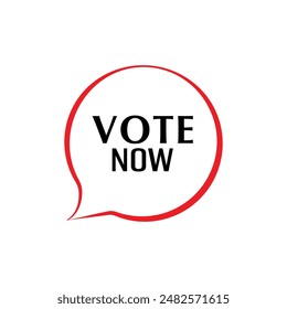 votar ahora texto sobre fondo blanco