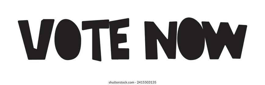 Vote now. Vector illustration. Flat design on white background.