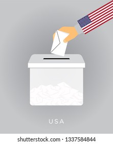 Vote on elections in the USA with the ballot box