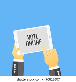 Vote online. Presidential election illustration