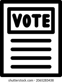 Vote Outline Vector Icon Design
