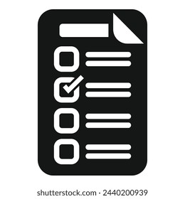Vote paper icon simple vector. Ballot polling booth. Talking report