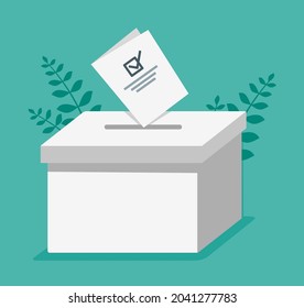 Abstimmungspapier über das Wahlfeld 