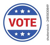 Vote pin button vector illustration, vote logo, vote symbol, elections