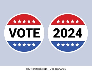 Vote pin button vector illustration, vote logo, vote symbol, elections