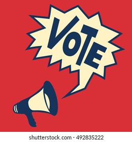 Vote Poster Stylized vector illustration