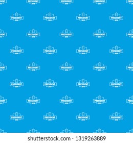 Vote president pattern vector seamless blue repeat for any use