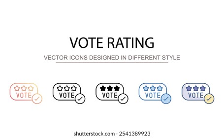 Vote Rating icon design with white background stock illustration