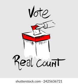Vote, Real Count illustration vector