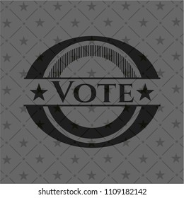 Vote realistic black emblem
