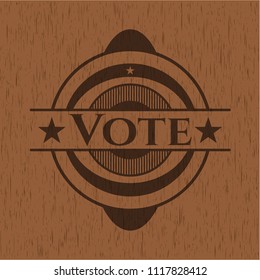 Vote realistic wooden emblem
