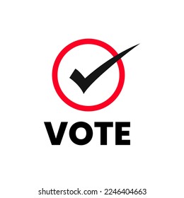 Vote rights tick icon sign symbol design vector