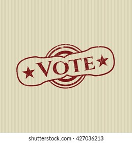Vote rubber grunge seal