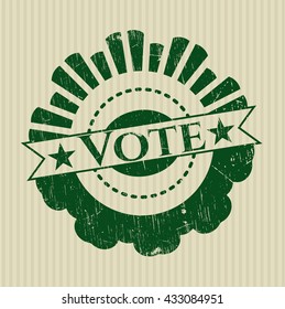 Vote rubber grunge texture seal