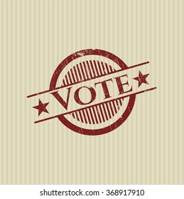 Vote with rubber seal texture