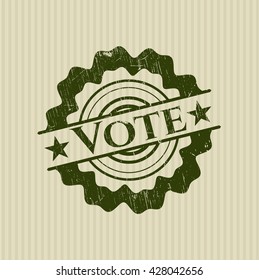 Vote rubber stamp with grunge texture