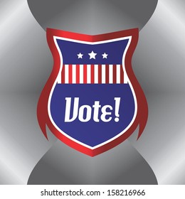 vote shield patriot theme label