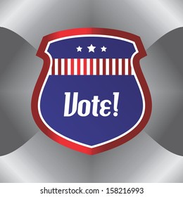 vote shield patriot theme label