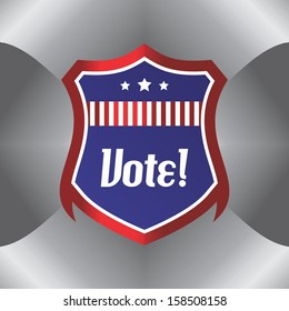 vote shield patriot theme label