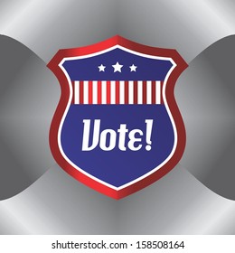 vote shield patriot theme label