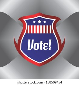 vote shield patriot theme label