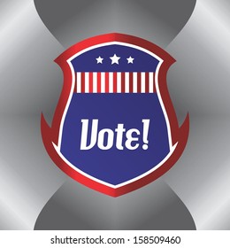 vote shield patriot theme label