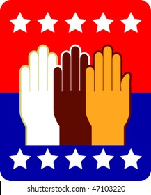 Vote sign or badge