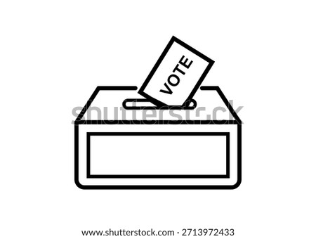 Vote sign, Election Vote concept icon isolated. Voting and Elections Icon vector illustration. Electronic voting symbol template, Vector Line Art Icon Set for Voting, Hand voting ballot box icon. 
