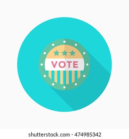 Vote sign icon , Vector flat long shadow design.