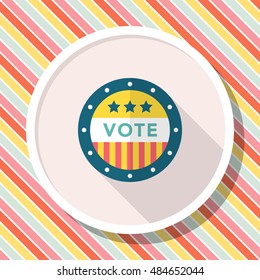 Vote sign icon , Vector flat long shadow design.