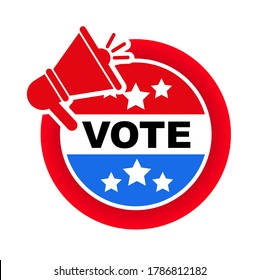 vote sign on white background