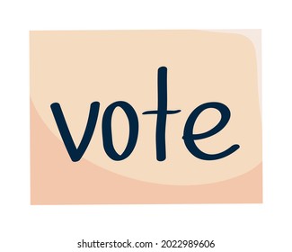 Vote sign on white background