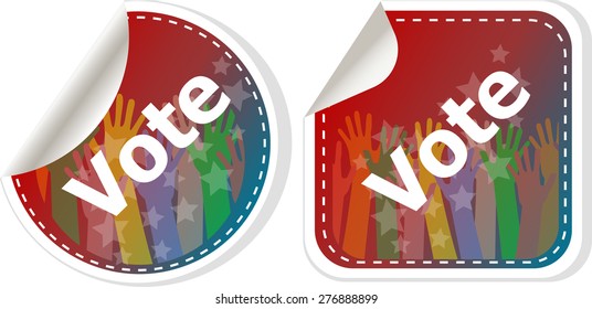 vote sign vector illustration isolated on white background
