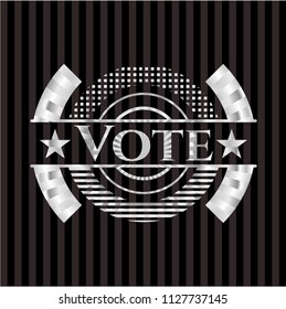 Vote silvery shiny badge
