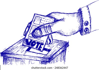 Vote Sketch Stock Vector (Royalty Free) 248362447 | Shutterstock