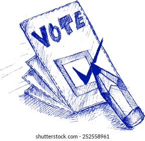 vote, sketch