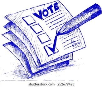 vote, sketch