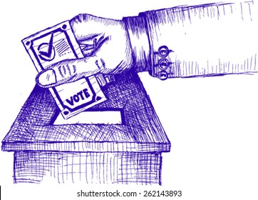 vote, sketch